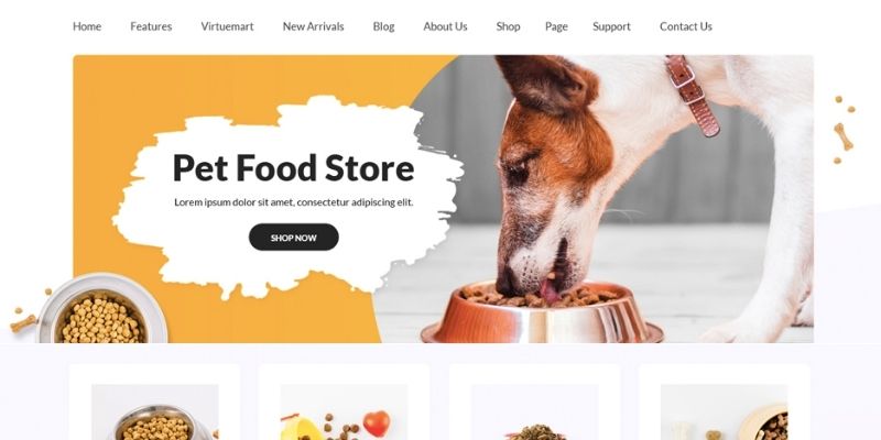 Build Pet Foods Store Website