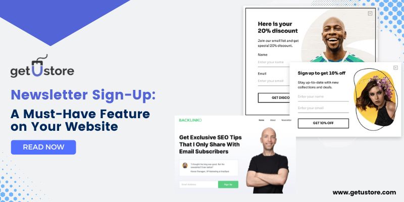 newsletter sign-up feature